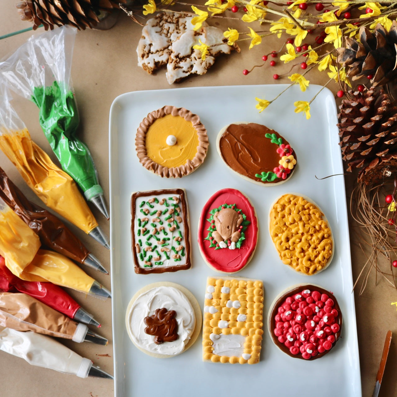 Thanksgiving Dinner Royal Icing Cookie Decorating Workshop- November 11, 2026