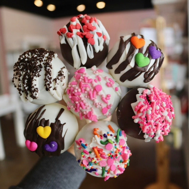 Valentine's Day Cake Pops- 6 assorted