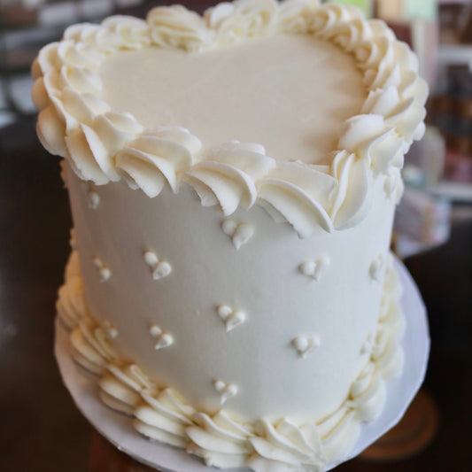 White Heart Cake (semi-custom)
