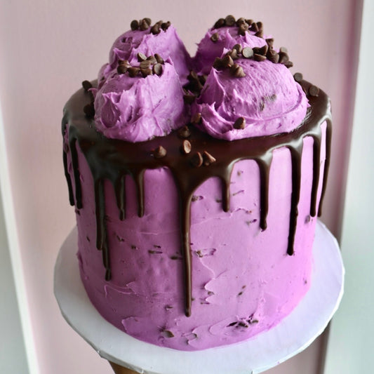 Black Raspberry Chip Cake (semi-custom)