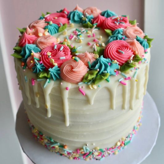 Floral Rosette Cake (semi-custom)