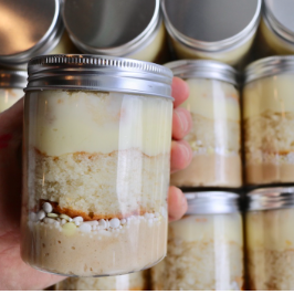 Lemon Sugar Cookie Dough Cake Jar