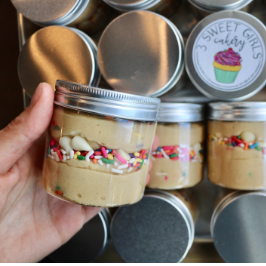 White Chocolate Birthday Cake Edible Cookie Dough Jar